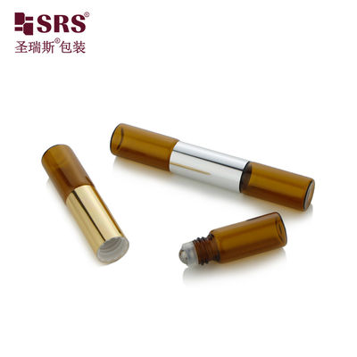 خرید SGB2-5+5ML بطری رولر شیشه ای دو لبه ای عطر Oi با توپ فولاد ضد زنگ تولید آنلاین