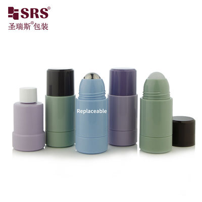 خرید SRS بسته بندی پلاستیکی پرکننده مجدد رول روی بطری 50ml 75ml تولید آنلاین