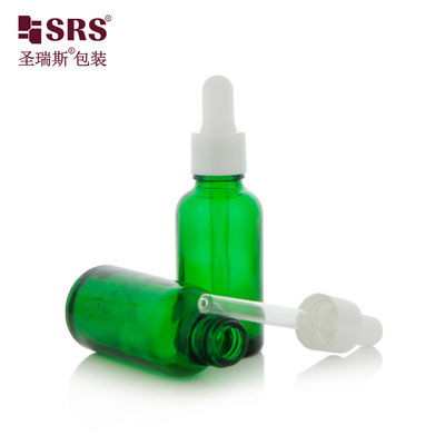 خرید بطری قطره دار شیشه ای روغن ضد آکنه با درمان قطره دار پلاستیکی PP تولید آنلاین