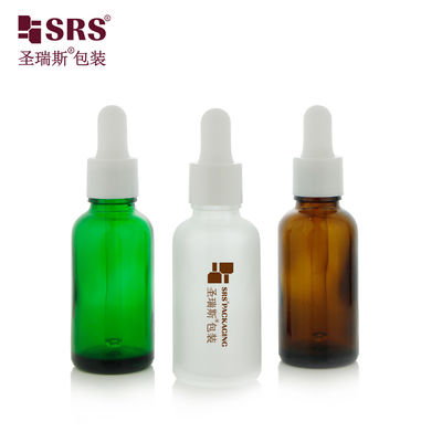 خرید بطری های قطره ای شیشه ای خالی روغن عطر با سرپوش پیچ لاستیکی درخشان تولید آنلاین