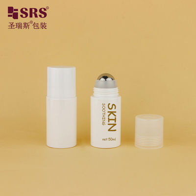 خرید بطری استفاده کننده گلوله رولر فلزی پلاستیکی سفید PET PCR PET30-60ML تولید آنلاین