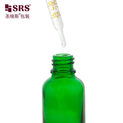 خرید D002-50ml بطری قطره دار شیشه سبز مایع ضد نشت برای روغن ضروری تولید آنلاین