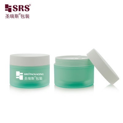 خرید SRSJK-200g نعناع سبز سفارشی مات PP شیشه کرم پلاستیکی برای مراقبت از مو تولید آنلاین