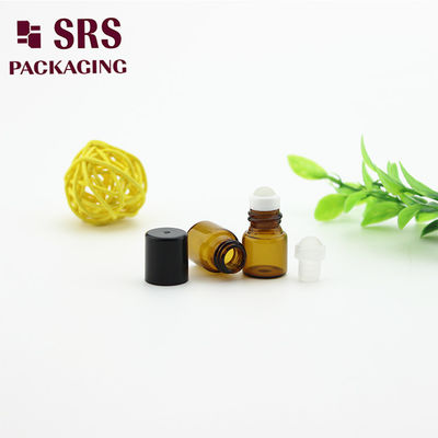 خرید SRS رول شیشه ای زرد 1 میلی لیتر خالی روی بطری با کاپ پلاستیکی سیاه تولید آنلاین