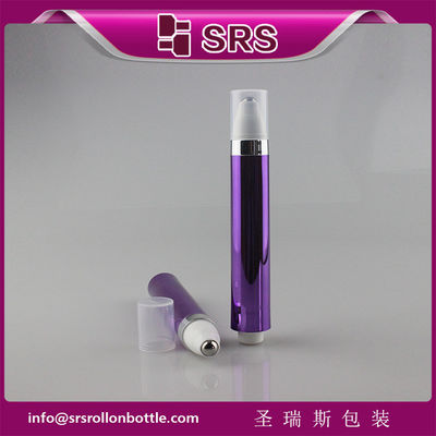 خرید SRS ۱۵ میلی لیتر کرم چشمی خالی رنگ بنفش بدون فشار هوا روی بطری تولید آنلاین