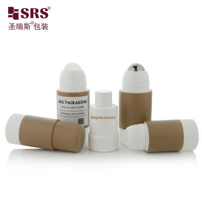 خرید لوگو Printing RPPE P -75ML Brown Roll On Bottle For Soothing Gel Container with Roller Ball Dispensing Type با استفاده از رنگ های مختلف و رنگ های مختلف تولید آنلاین