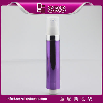 خرید SRS 10 میلی لیتر پلاستیکی خالی سرم رنگ بنفش چشم بدون هوا روی بطری تولید آنلاین