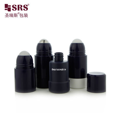 خرید RPPE-50ml خالی سیاه ضد ترشح قابل پر کردن مجدد روی بطری ساخته شده از مواد پلاستیکی PP PCR تولید آنلاین