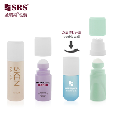 خرید RPPC1-60ml 100% No Leakage Child Proof Roll On Bottle With Cylindrical Round Design تولید آنلاین