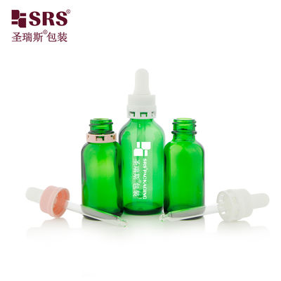 خرید Durable 30ml 60ml Glass Dropper Bottle with Tamper Evident Cap for Skincare تولید آنلاین