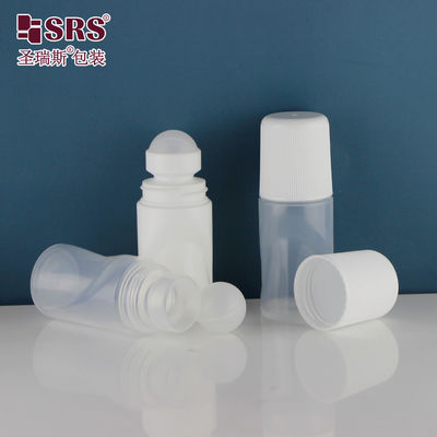 خرید RPPB-50ml رولی سفید روی بطری های آروماتراپی خالی شفاف با کلاه پیچ سفید تولید آنلاین