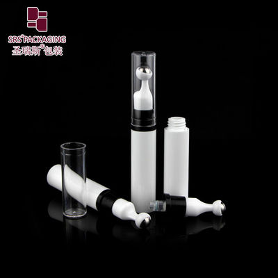 خرید A0031-10ML رولی سفید با سر پمپ بدون هوا گلوله رولر فولاد ضد زنگ بطری سفید سرم چشم بسته بندی آرایشی تولید آنلاین