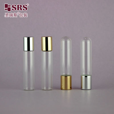 بطری رولر شیشه ای روغن عطر ضروری شفاف 6 میلی لیتر با توپ فولادی