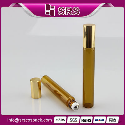 SRS بسته بندی 10ml شیشه ای رول روی بطری ظرف های آرایشی خالی برای روغن های ضروری