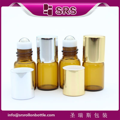 مینی رول شیشه ای خالی 2 میلی لیتر روی بطری و رول خالی 2 میلی لیتر روی بطری با کاپ آلومینیومی