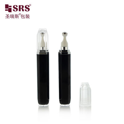 L002-15/20ML بطری رولر چشم اکریلیک سیاه شکل هشت گانه با توپ فولادی