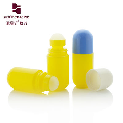 RPPA-50ml رول زرد سفارشی روی بطری 50ml با کاپ آبی برای مایع ضد عطر