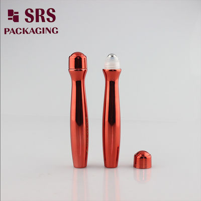 SRS8447-15ML فانتزی درخشان قرمز رول خالی پلاستیکی روی بطری با چاپ