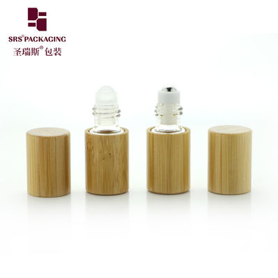 BG-2ML بطری رولر بامبو با بطری فلزی فلزی با بسته بندی روغن عطر کوچک