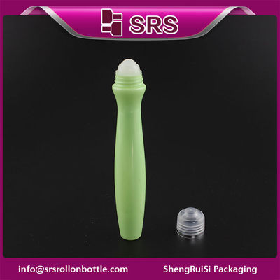 SRS بسته بندی پلاستیکی 15ml رنگ سبز PETG رول روی بطری با توپ پلاستیکی