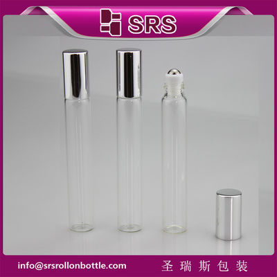 SRS بطری گلوله ای شیشه ای 10 میلی لیتر با کلاه آلومینیومی نقره ای