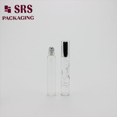 SRS خالي 8 میلی لیتر گلس شفاف روی بطری با کاپ آلومینیومی