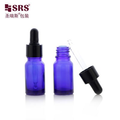 D001-20ml عمده فروشی ضد اشعه ی UV شیشه ی کوسمیتیک آبی رنگ بطری قطره ای روغن ضروری برای مراقبت شخصی بسته بندی دارویی