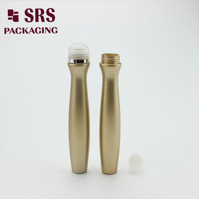 SRS8447-15ML بطری رولر رنگ طلایی PETG 15ml کرم چشم فلزی روی بطری