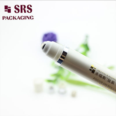 بدون نشت لوازم آرایشی لوکس سفید لرزان 10ML رول روی بطری برای کرم چشم