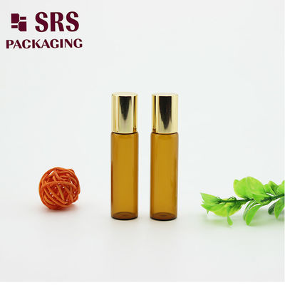 SRS 5ml گلس عطر رنگ زرد روی بطری با کاپ آلومینیومی
