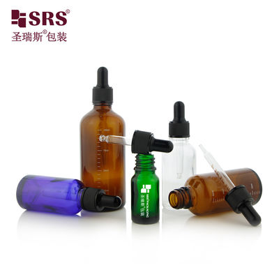 D002-100ml شیشه دور بطری های قطره ای خالی ضد نشت برای روغن ضروری