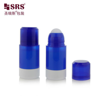 RPPE ((P) -75ML حجم بزرگ خالی الماس آبی رنگ رولی قابل پر کردن مجدد روی بطری با جایگزین بطری داخلی بطری سفید بطری داخلی PP Pasitc گل رولر برای فرمول ژل ضد عطر