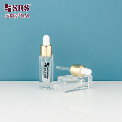 D543-5ml 5ml-10ml خالی شفاف شفاف بطری قطره کش نمونه رایگان با طوق طلا برای خرید عمده