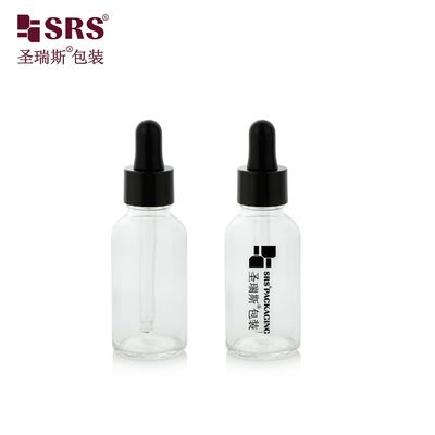 D001-50ml مراقبت های شخصی داروسازی خالی شفاف شفاف شیشه مواد بطری قطره دار با شیشه و لوگو سفارشی