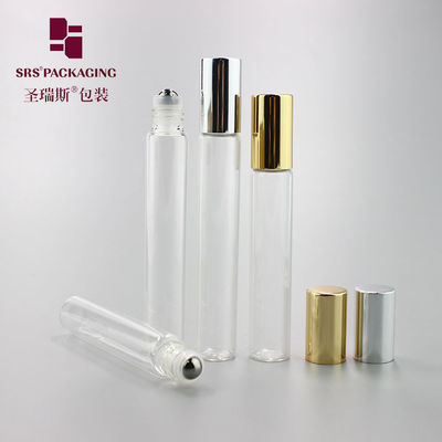 محصولات موجود در مخزن شفاف 8 میلی لیتر 10 میلی لیتر رول عطر شیشه خالی در بطری با کاپ آلومینیوم طلا