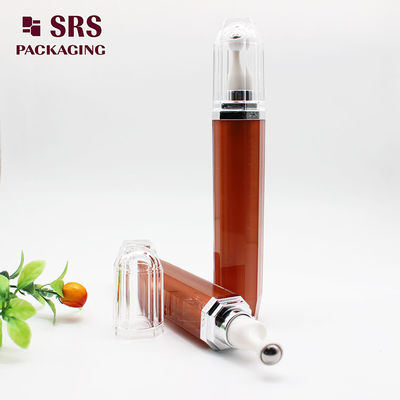 SRS کرم چشم آرایشی خالی آکریلیک رول روی بطری شکل گرد 15 میلی لیتر