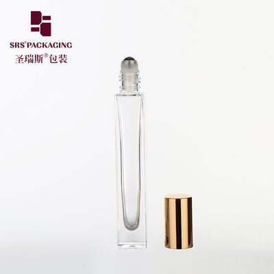 عطر آرایشی شفاف روی بطری شیشه ای دیواری ضخیم مربع شکل 10 میلی لیتر
