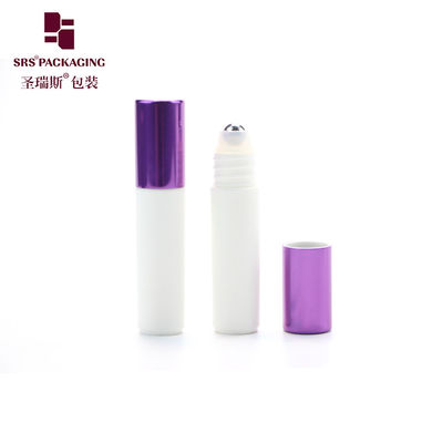RPA-5ML White Roll On با کلاه بالا طلا PP PCR بطری رولر نقره آلومینیوم کلاه با بطری فولادی بسته بندی خالی