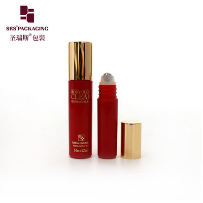 RPA-5ML قیمت عمده بطری رولر خالی قرمز برای مراقبت از چشم زیر چشم رولر بال با قفل پیچ طلا فروش کارخانه