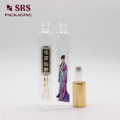 GB2-10ml مربع عطر شیشه ای قطره ی گل خالی با الگوی چاپ سه بعدی