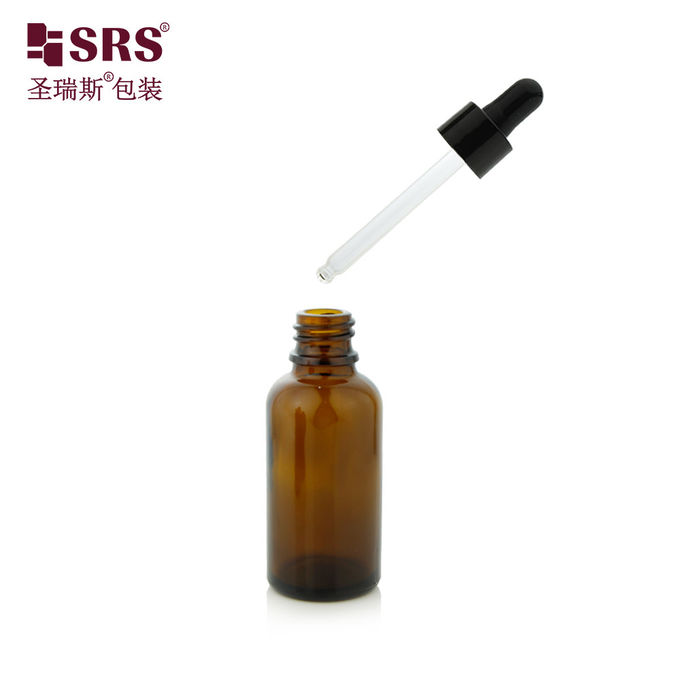 بطری قطره دار شیشه ای روغن ضد آکنه با درمان قطره دار پلاستیکی PP 4